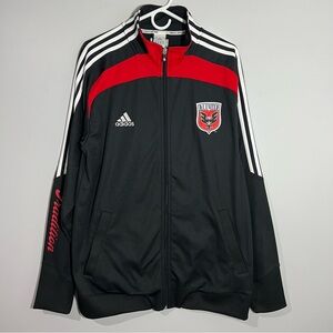 Adidas MLS DC United Soccer Black Red White Full Zip Jacket Mens Large